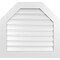 Ekena Millwork Octagonal Top Surface Mount PVC Gable Vent: Functional, w/ 3-1/2"W x 1"P Standard Frame, 32"W x 30"H GVPOT32X3001SF - alternate 1